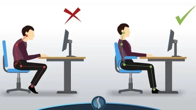 نحوه صحیح نشستن پشت میز کار در سلامت ستون فقرات و چشم و گردن موثر است|ژین طب
