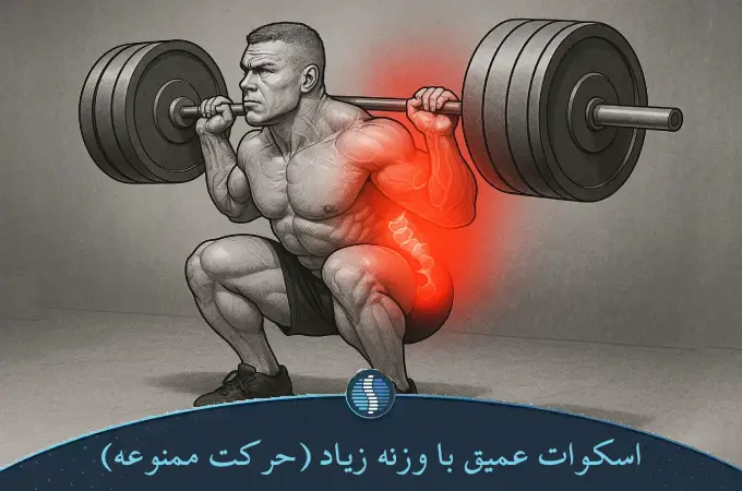 اسکوات عمیق با وزنه زیاد (حرکت ممنوعه)