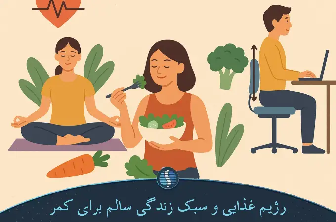 رژیم غذایی و سبک زندگی سالم برای کمر